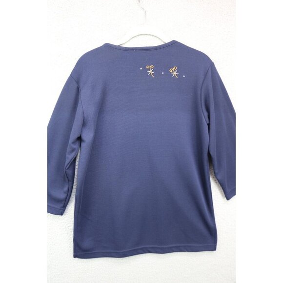 Quaker Factory 3/4 Sleeve Tunic Top-Small-Beaded Dragonfly - Picture 8 of 11